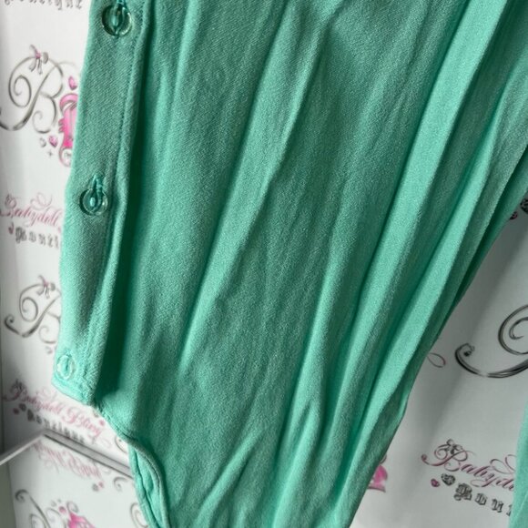 Mahina pants Hawaii Flowy Teal Pants crop capri buttons on side flowy comfy - Picture 2 of 6